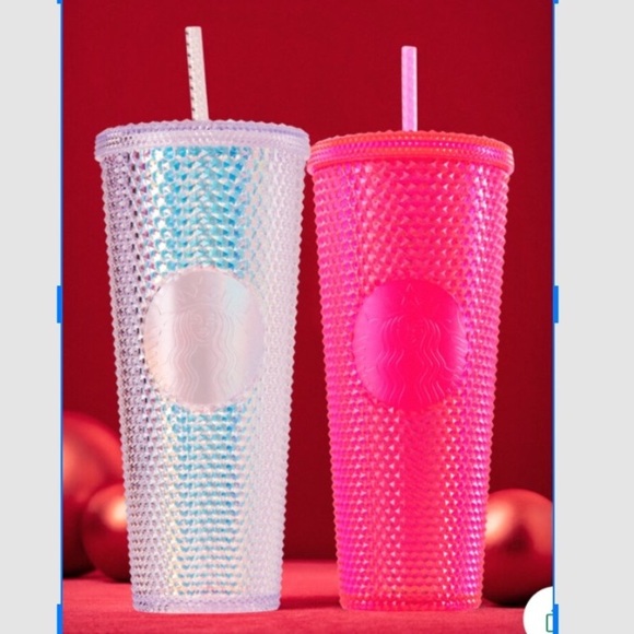 Starbucks NEW Holiday Shimmer Silver & Red Tumbler - Picture 2 of 2